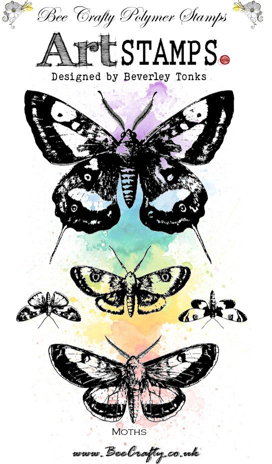 Bee Crafty Art Stamps - Moths