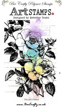 Bee Crafty Art Stamps - Peony Print