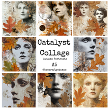 Bee Crafty Catalyst Collage A5 Papers - Autumn Portraits