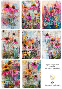 Bee Crafty Catalyst Collage A4 Papers - Cone Flowers