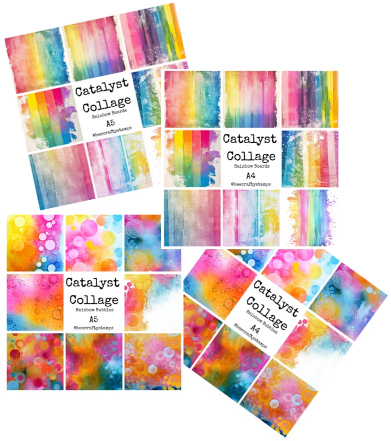 Bee Crafty Catalyst Collage NEW Bubbles & Boards Bundle