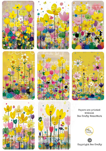 Bee Crafty Catalyst Collage A5 Papers - Spring Blooms