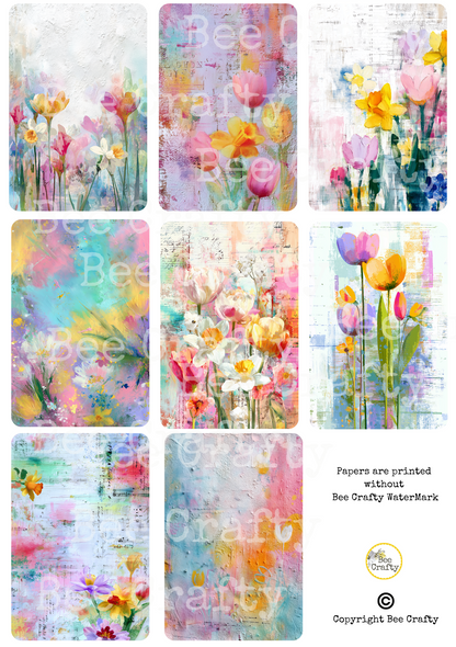 Bee Crafty Catalyst Collage A5 Papers - Spring Paint