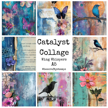Bee Crafty Catalyst Collage A5 Papers - Wing Whispers