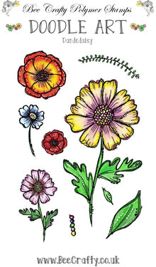 Bee Crafty A6 Doodle Art Stamps - Dandedaisy