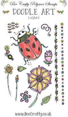 Bee Crafty Doodle Art Stamps - Ladybird