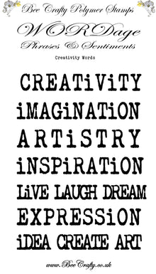 Bee Crafty WORDage Stamp Sets: Creativity Words