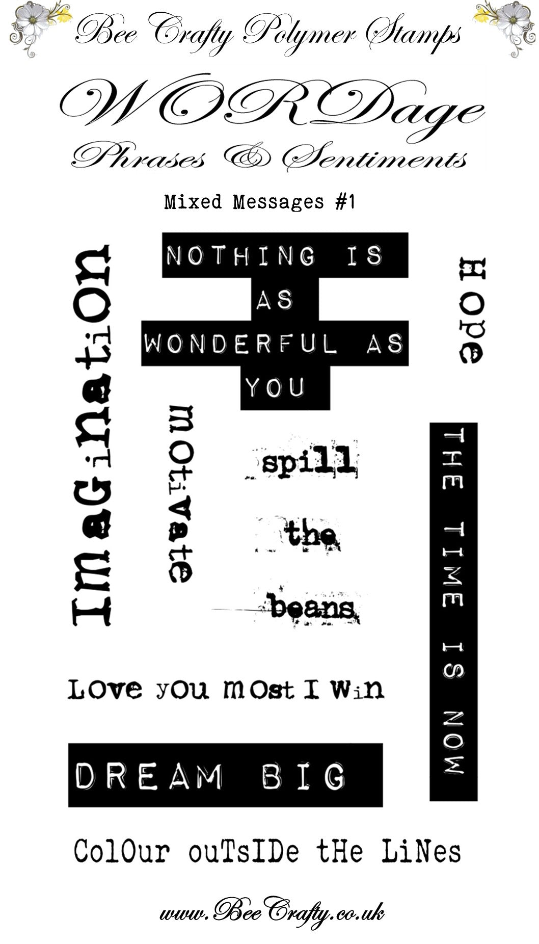 Bee Crafty WORDage Sets: Mixed Messages 1