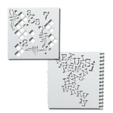 JMC Designs Set of 2 Blissful Backgrounds Stencils -  2 x 6"x6" Stencils