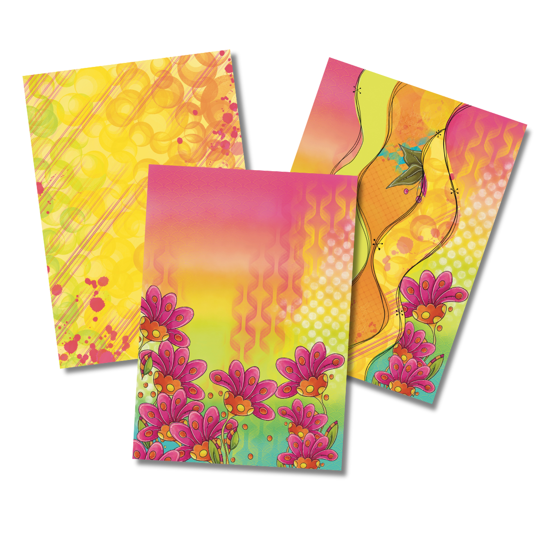 JMC Designs A4 Blooming Bright Paper Pad - 25 Papers