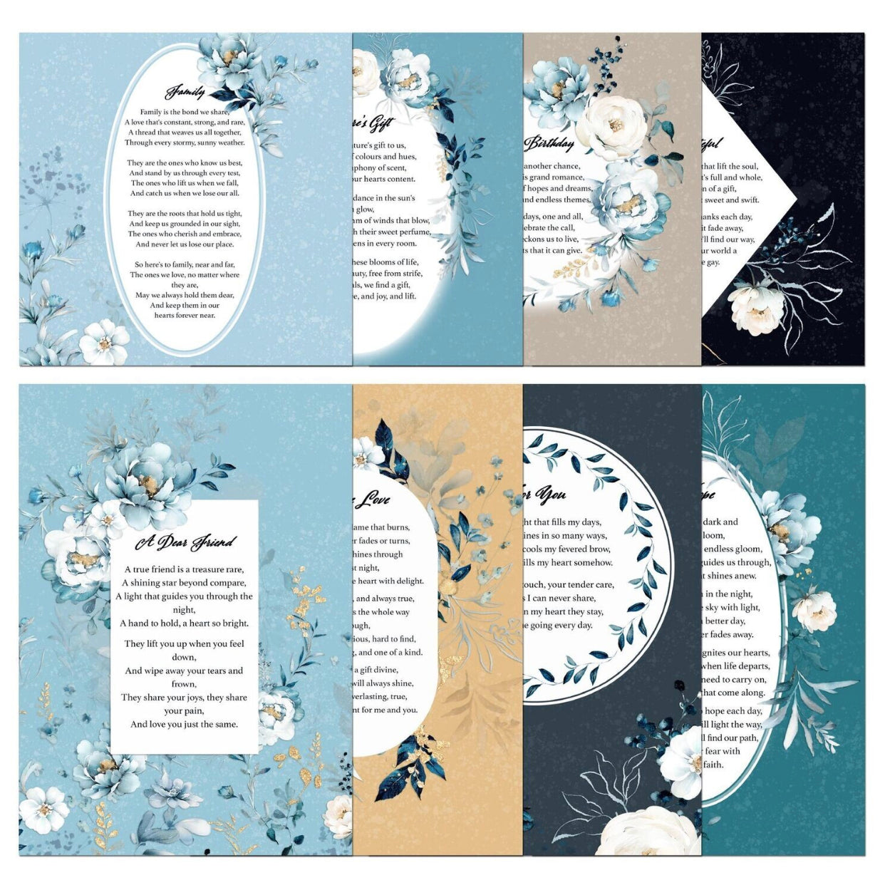 The Crafty Witches Blue Blooms Digital Collection