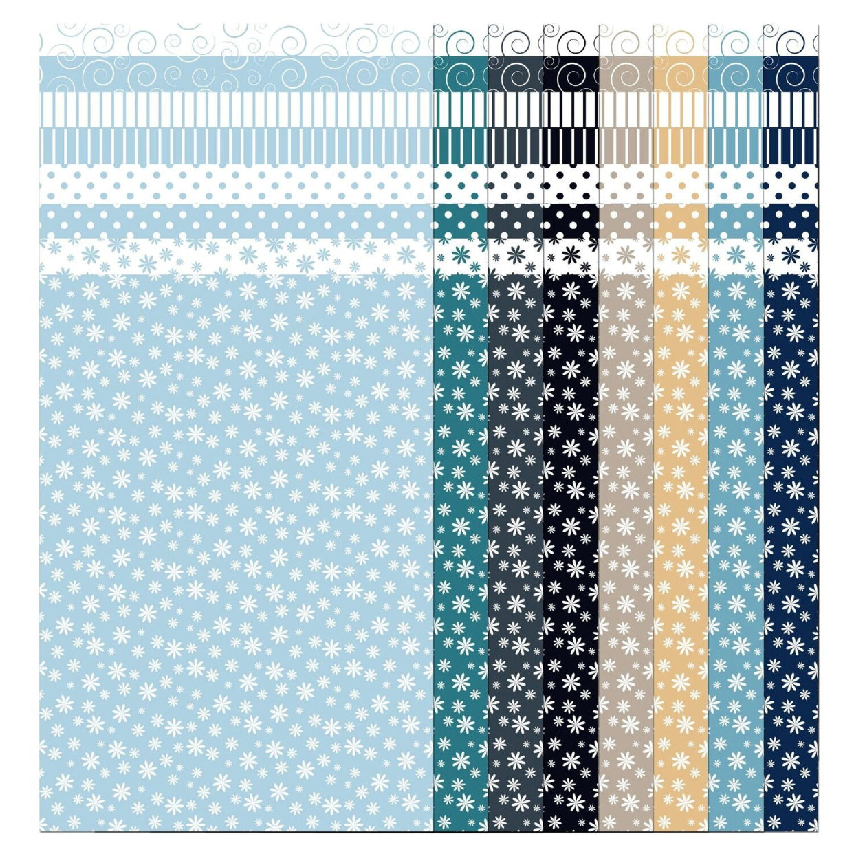 The Crafty Witches Blue Blooms Digital Collection