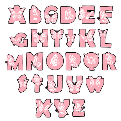 The Crafty Witches Butterfly Alphabet SVG Collection
