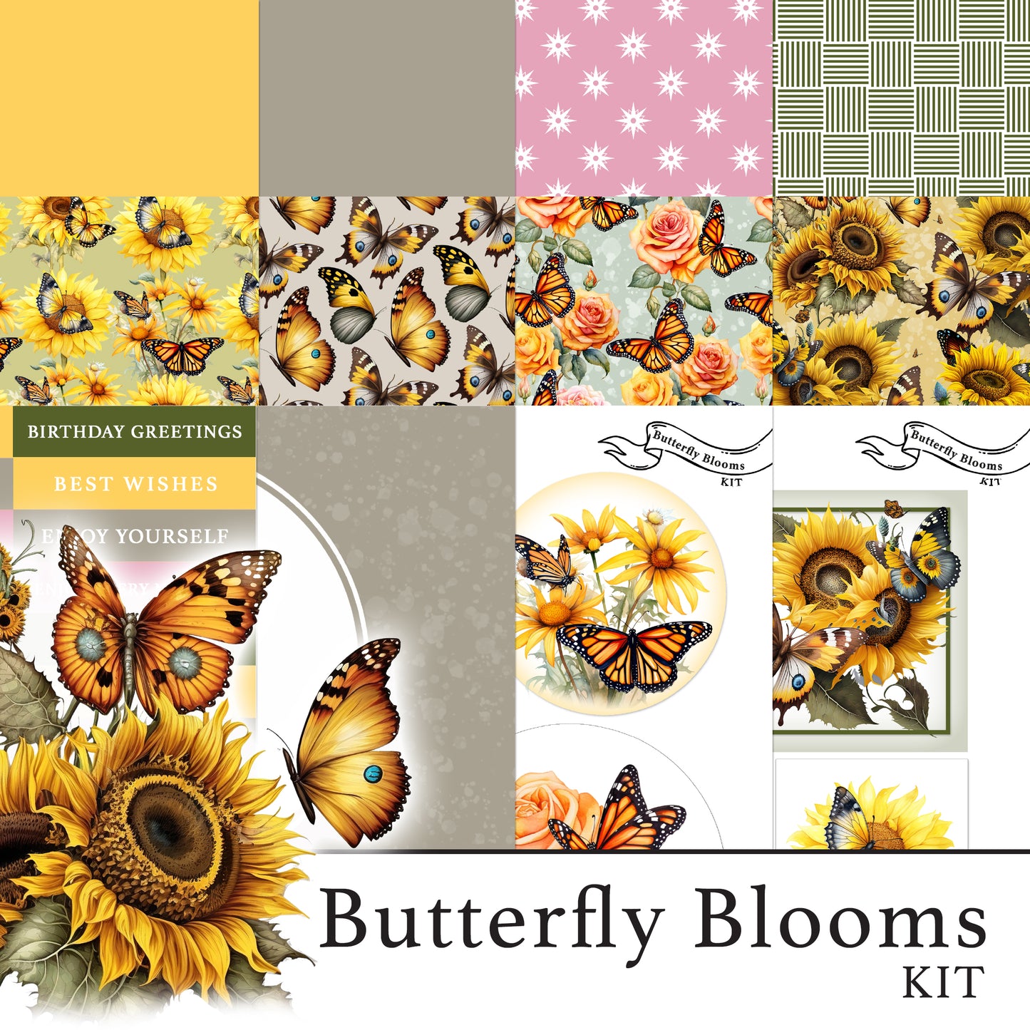 The Crafty Witches Butterfly Blooms Digital Collection