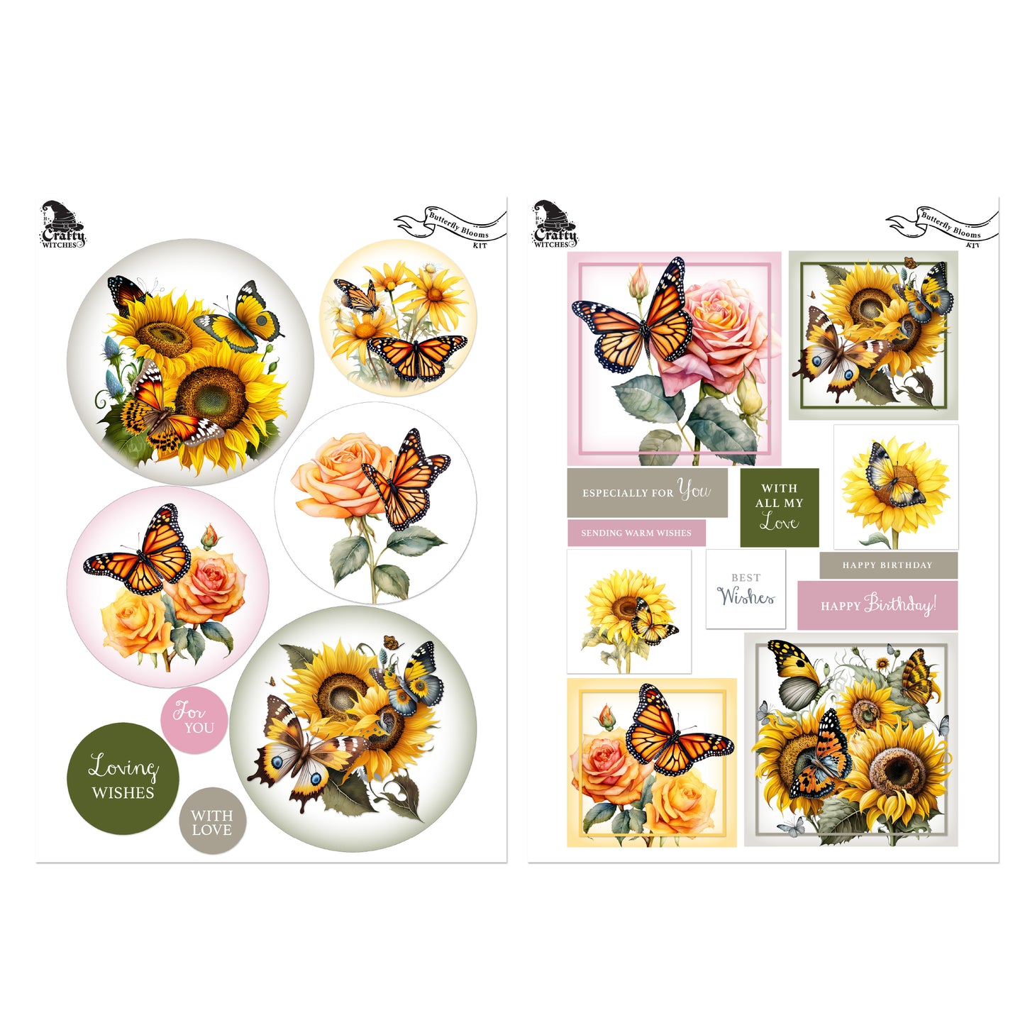 The Crafty Witches Butterfly Blooms Digital Collection