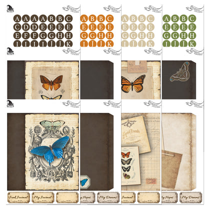 The Crafty Witches Butterfly Bounty Junk Journal Digital Collection