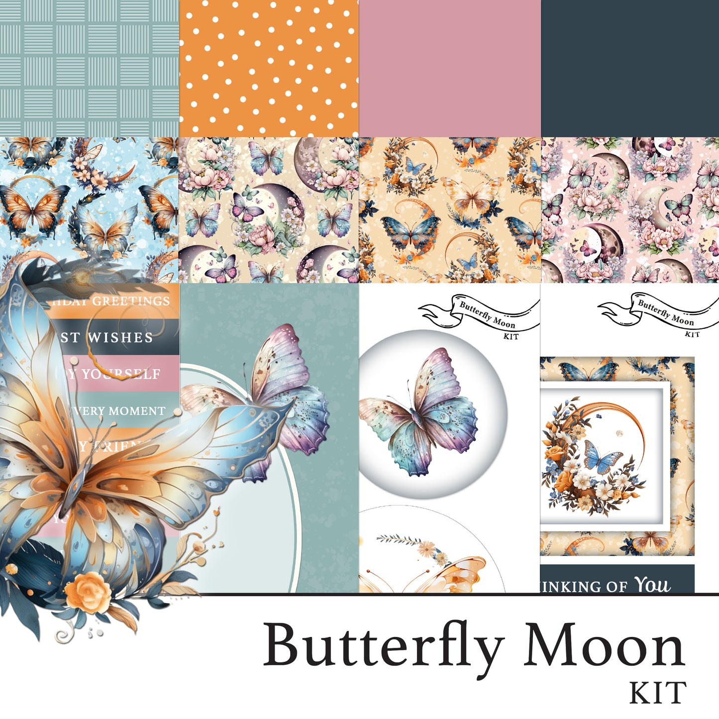 The Crafty Witches Butterfly Moon Digital Kit