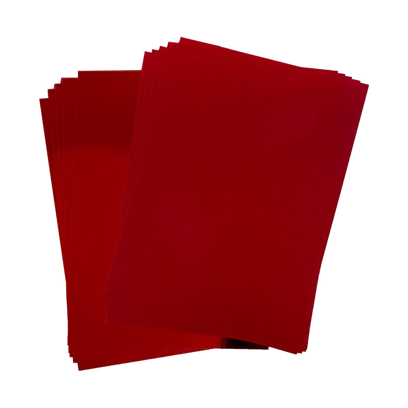 Craft Artist Satin & Gloss Ruby Card - 10 Sheets, 5 of Each Type