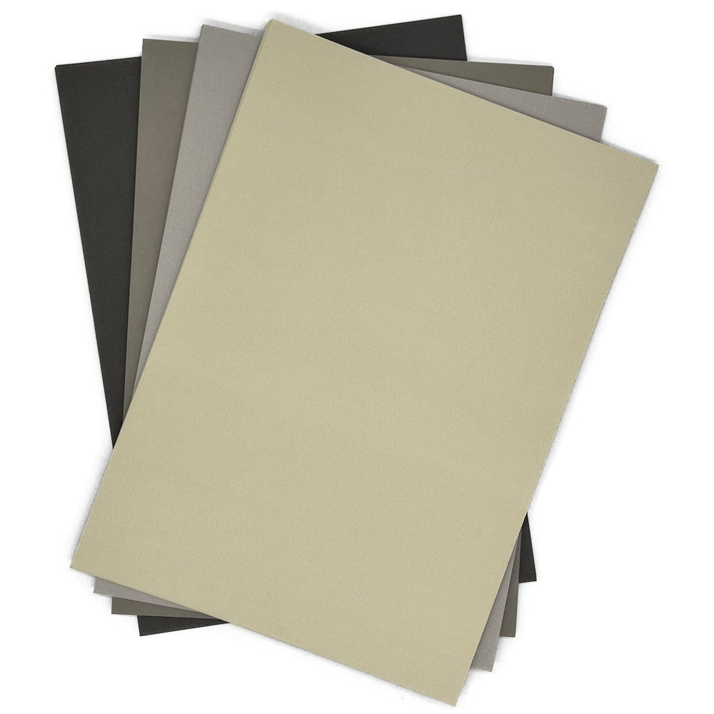 Craft Artist Cordinations Canvas Neutrals Card Pack - 40 Sheets - 4 Colours, 10 of each