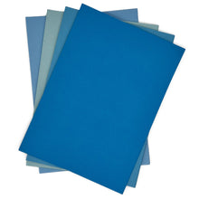 Craft Artist Cordinations Canvas Soft Blues Card Pack - 40 Sheets - 4 Colours, 10 of each