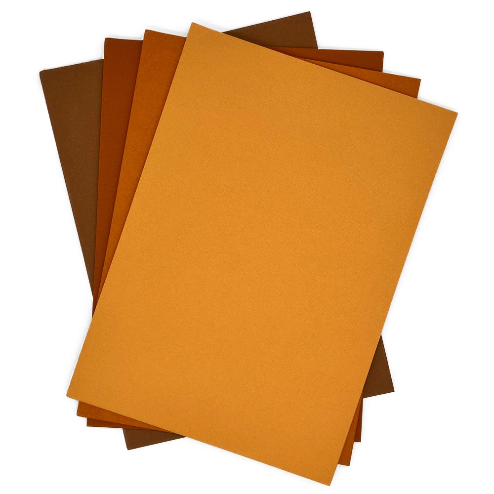 Craft Artist Cordinations Canvas Autumn Shades Card Pack - 40 Sheets - 4 Colours, 10 of each