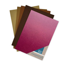 Craft Artist Canvas Card Pack Browns & Essential Card Burgundy - 10 Sheets Each, 50 Sheets Total