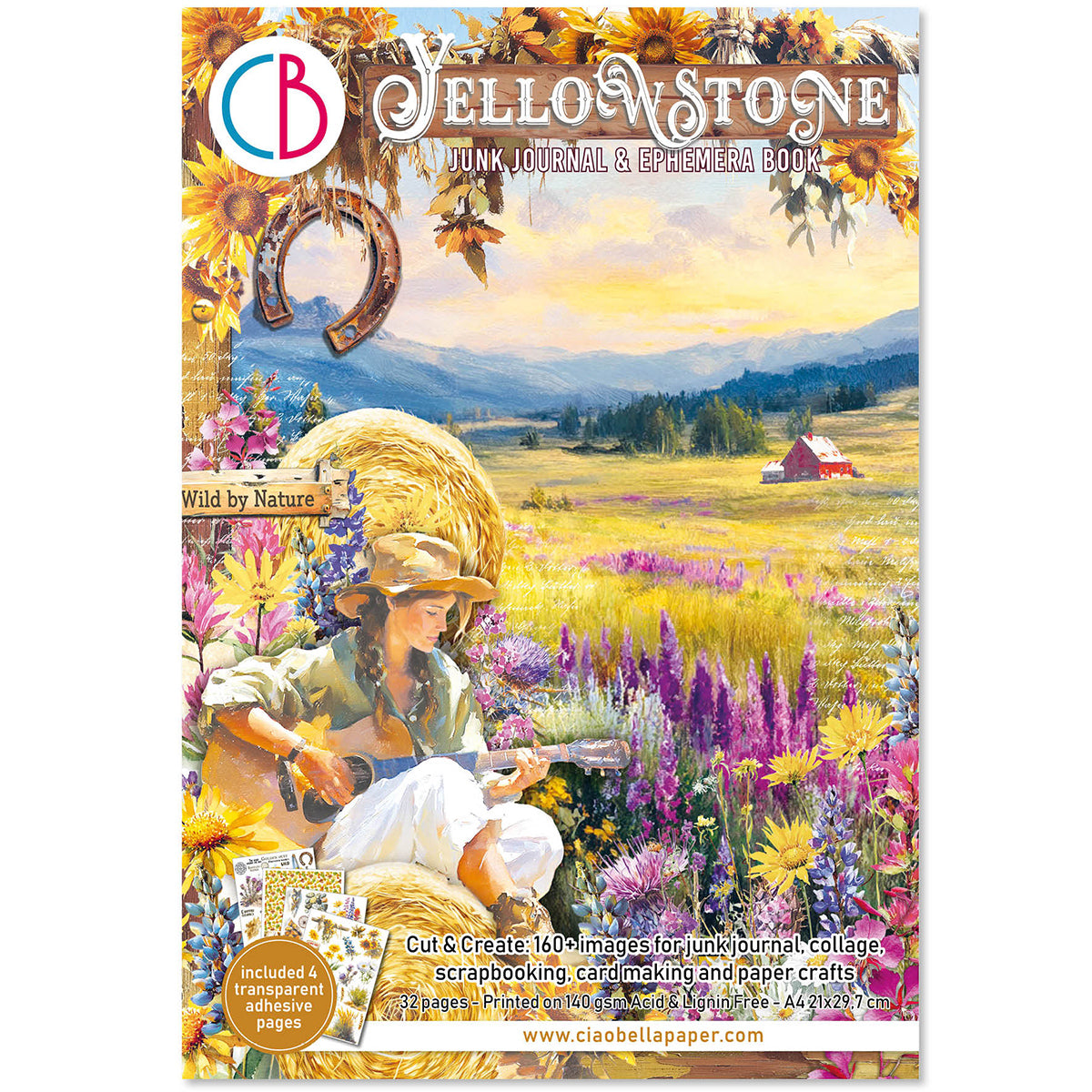 Ciao Bella Yellowstone Junk Journal & Ephemera A4 Book