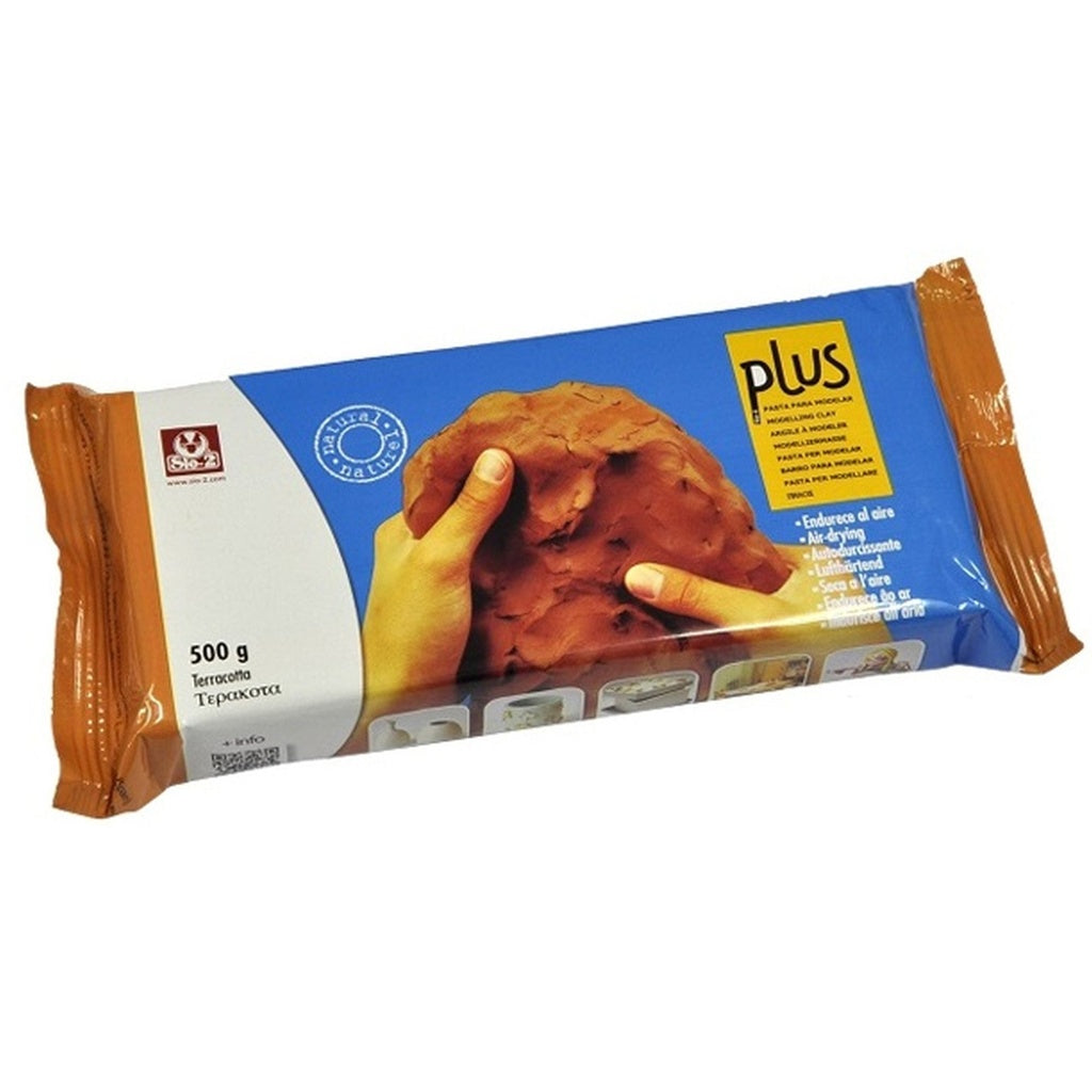 SIO 2 PLUS TerraCotta Natural Self-hardening Clay (500g)