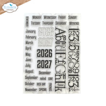 Elizabeth Craft Designs Everyday Memories Calendar Elements Clear Stamp Set - 32 Stamps