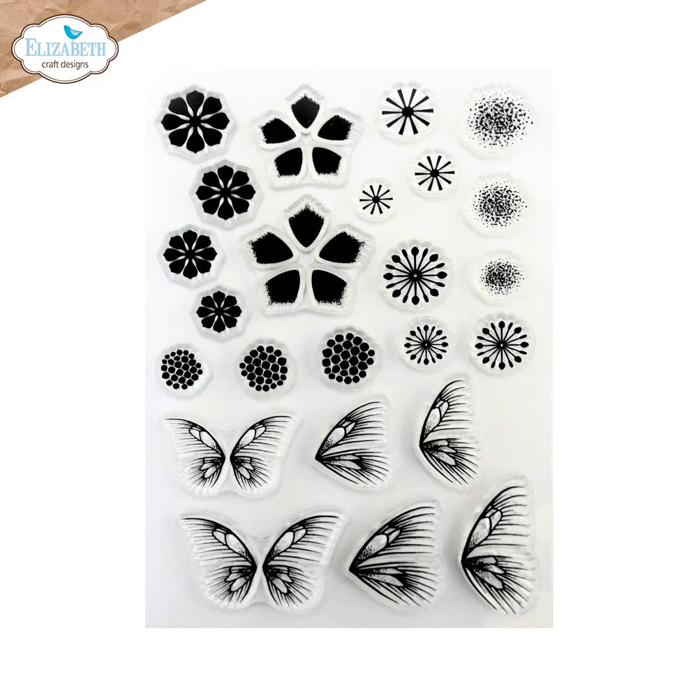 Elizabeth Craft Designs Bloom Wildly Flower Centres 3 Stamp Set