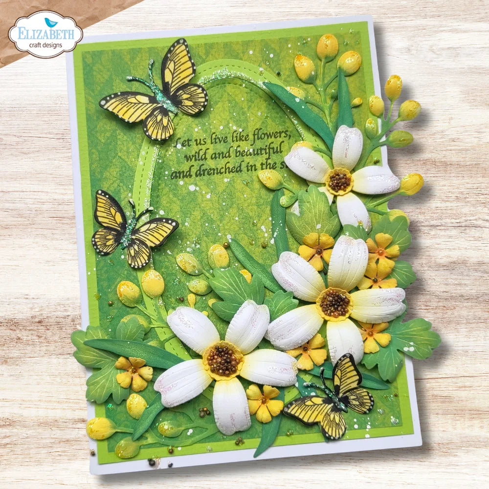 Elizabeth Craft Designs Bloom Wildly Flower Centres 3 Stamp Set