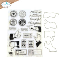 Elizabeth Craft Designs Everyday Memories Everyday Thumbs Up Stamp & Die Set - 20 Stamps & 4 Dies