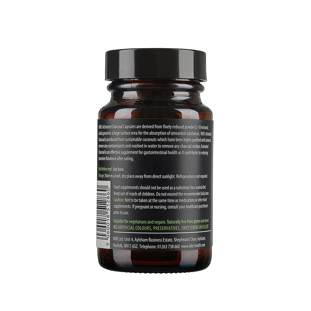 Kiki Health Activated Charcoal – 50 Vegicaps