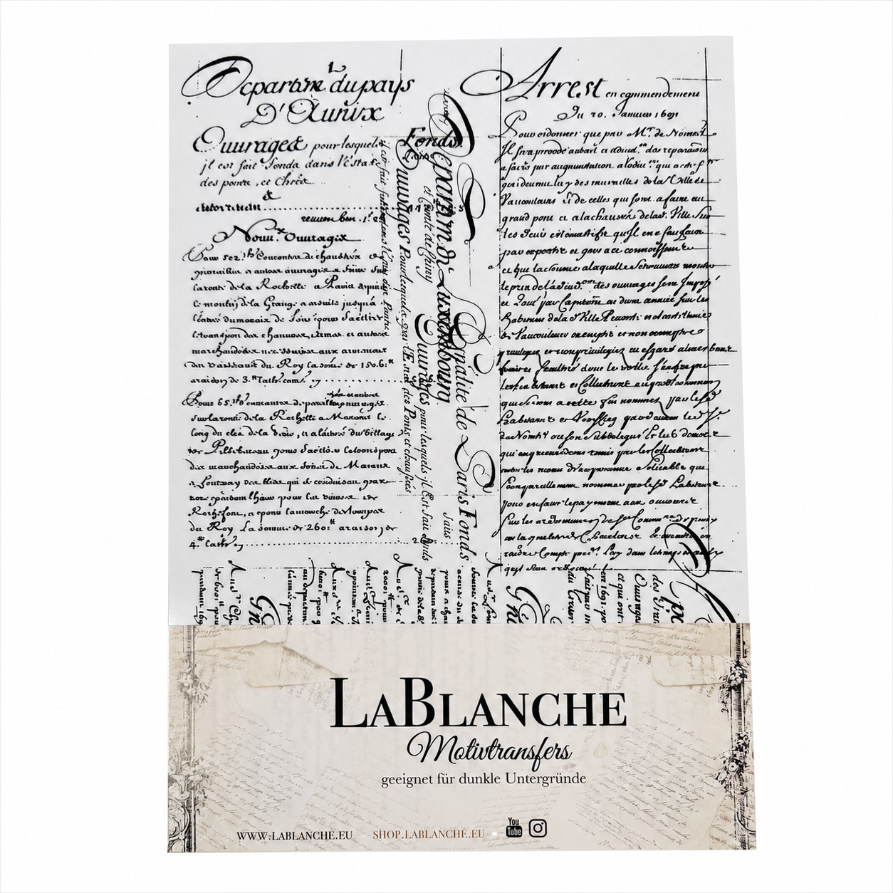 LaBlanche A4 Metallic & Printed Transfer Kit - 2 x Metallic & 2 Printed