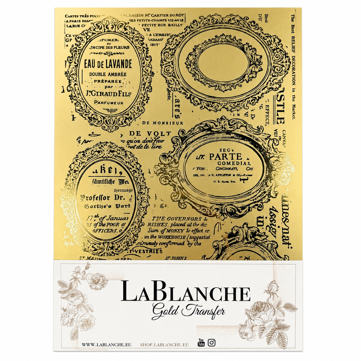 LaBlanche A4 Metallic & Printed Transfer Kit - 2 x Metallic & 2 Printed