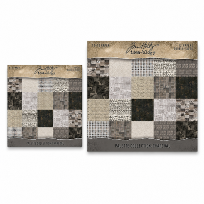 Tim Holtz Idea-ology Palette Papers: Charcoal Full Collection