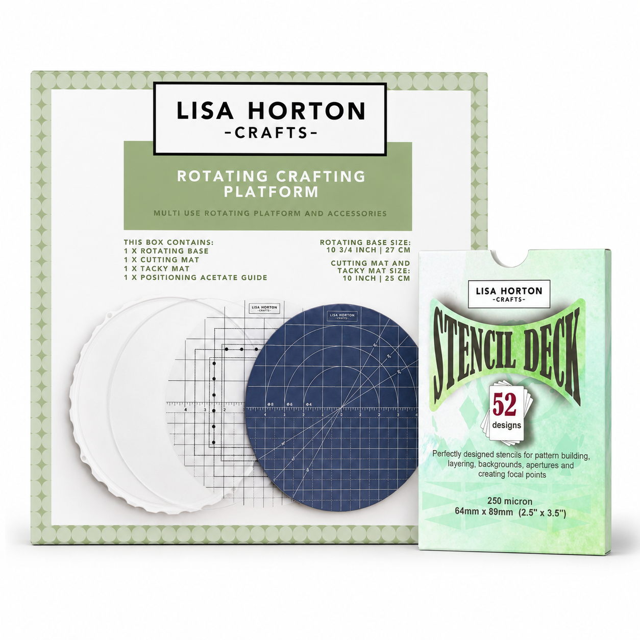 Lisa Horton Crafts Rotating Crafting Platform and Stencil Deck Vol. 1