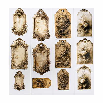 LaBlanche Edwardian Chic Papercrafting Kit - 12 Designer Papers, Tags & Die-Cuts