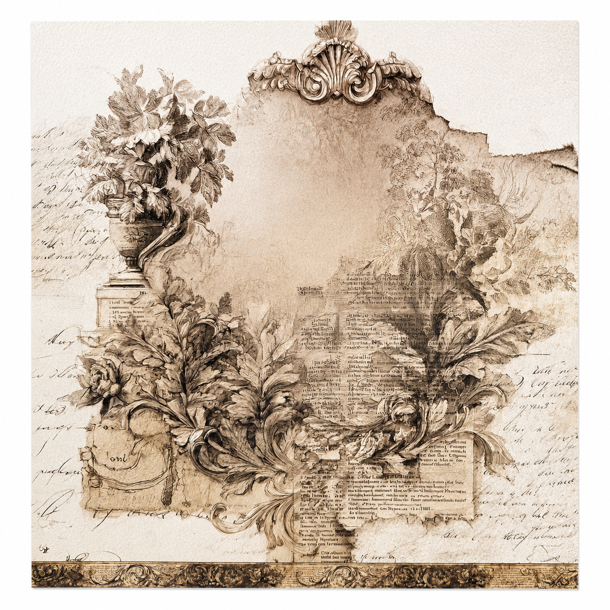 LaBlanche Edwardian Chic Papercrafting Kit - 12 Designer Papers, Tags & Die-Cuts