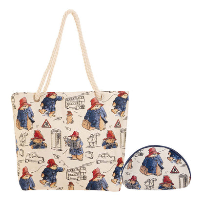 Signare Tapestry Paddington Original Beach Rope Bag with Cosmetic Bag