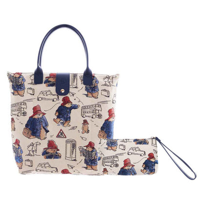 Signare Tapestry Paddington Original Foldaway Bag with Wristlet