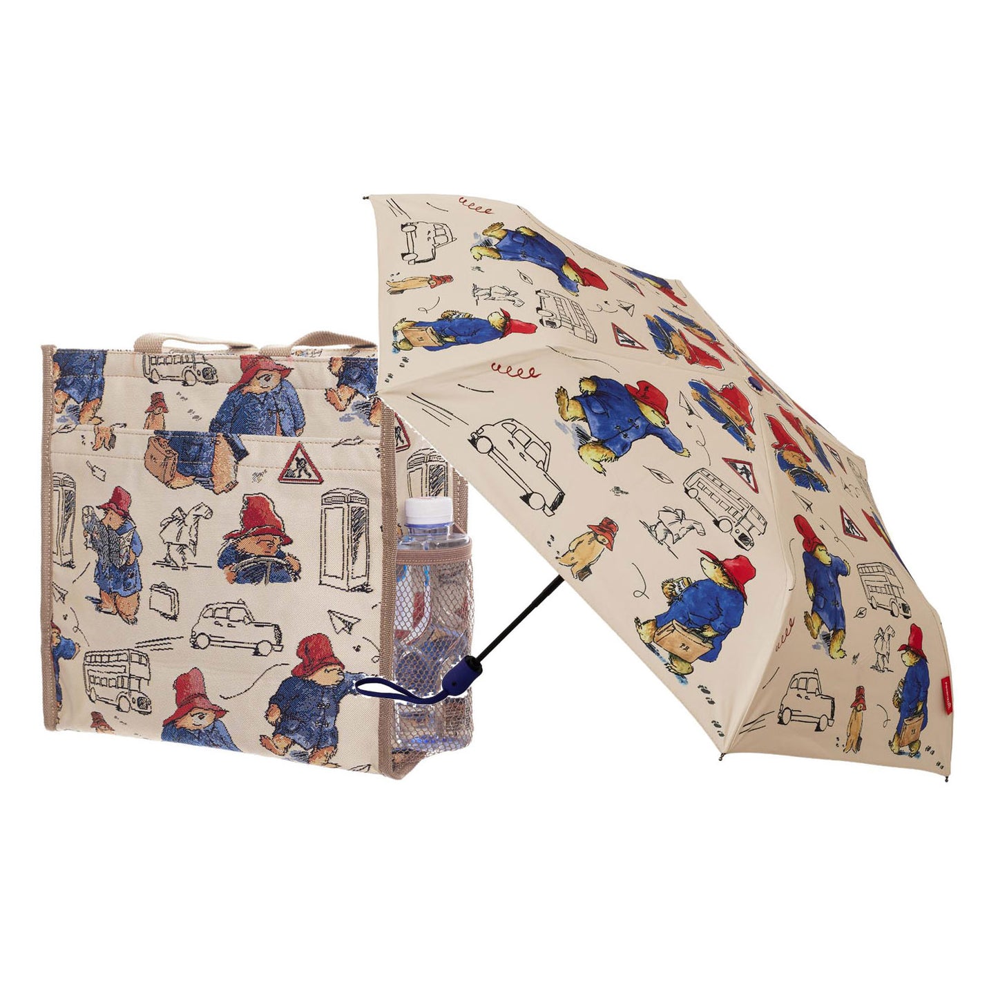 Signare Tapestry Paddington Original Automatic Umbrella with Shopper Bag
