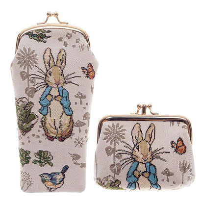 Signare Tapestry Beatrix Potter Peter Rabbit Glasses Case with Frame Purse