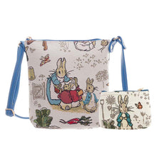 Signature Tapestry Beatrix Potter Peter Rabbit Sling Bag with Zip Purse