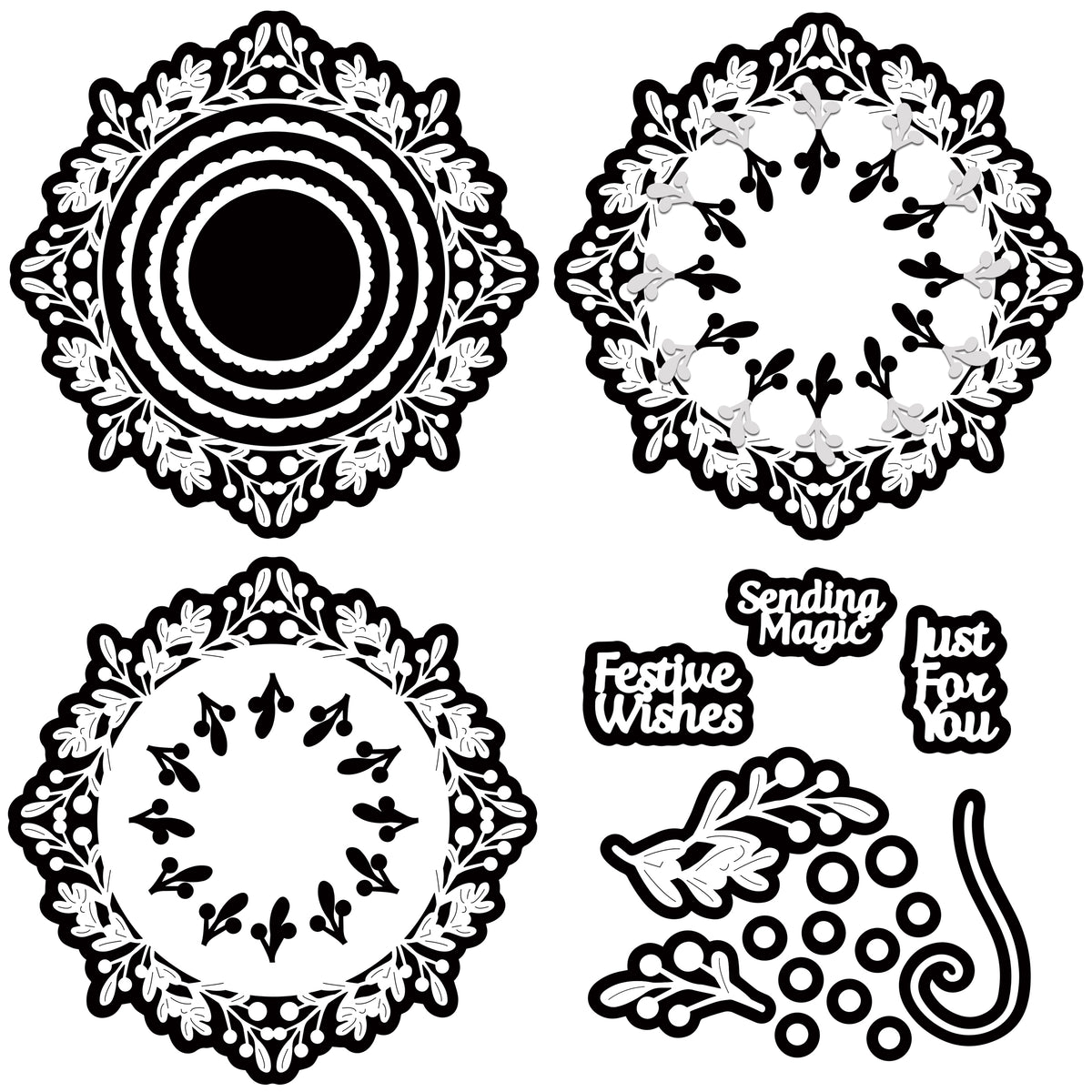 The Crafty Witches Christmas Doily SVG Files