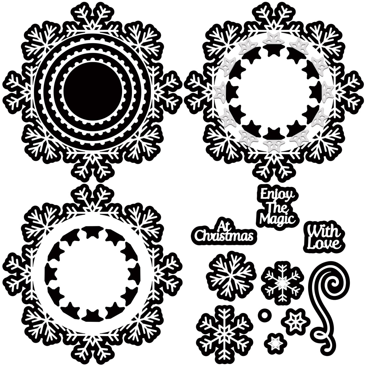 The Crafty Witches Christmas Doily SVG Files