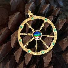 Canadian Ammolite Gems by Kenneth Bradley ‘Cira’ Pendant with Tsavorite Accent