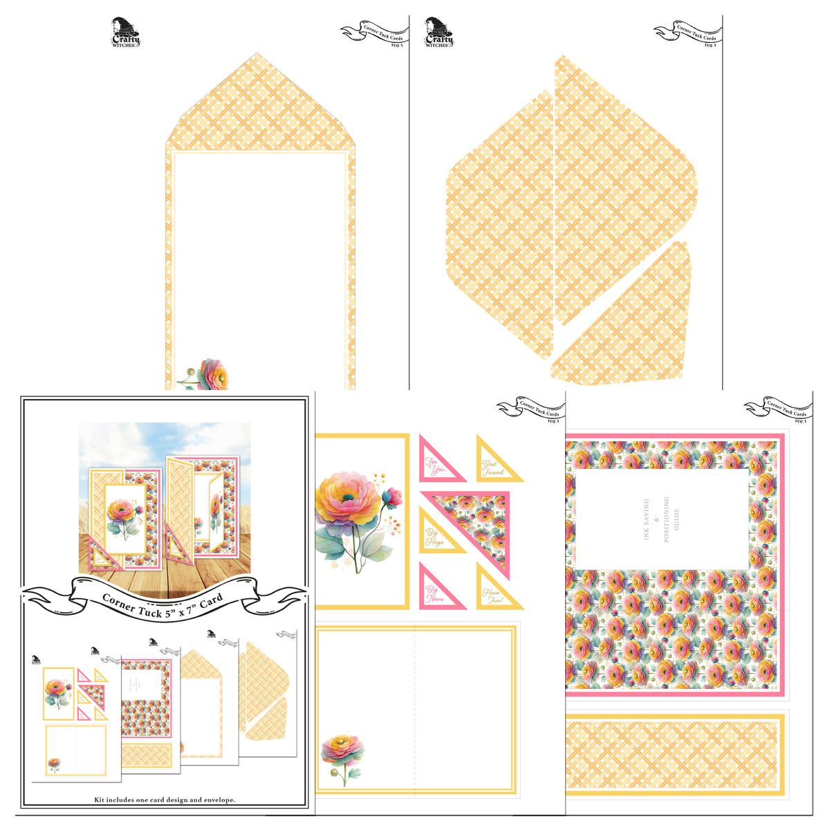 The Crafty Witches Corner Tuck cards Vol I Digital Collection