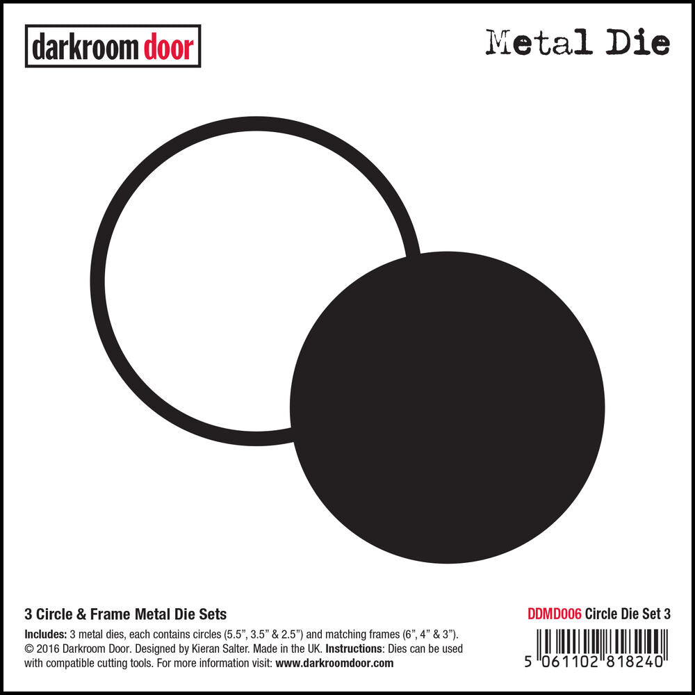 Darkroom Door Metal Die - 4.5", 3.5" & 2.5" Circles & Frames