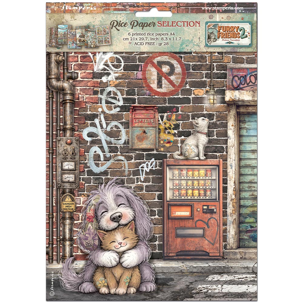 Stamperia Furry Friends 2 Rice Paper Selection